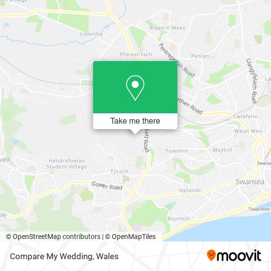 Compare My Wedding map