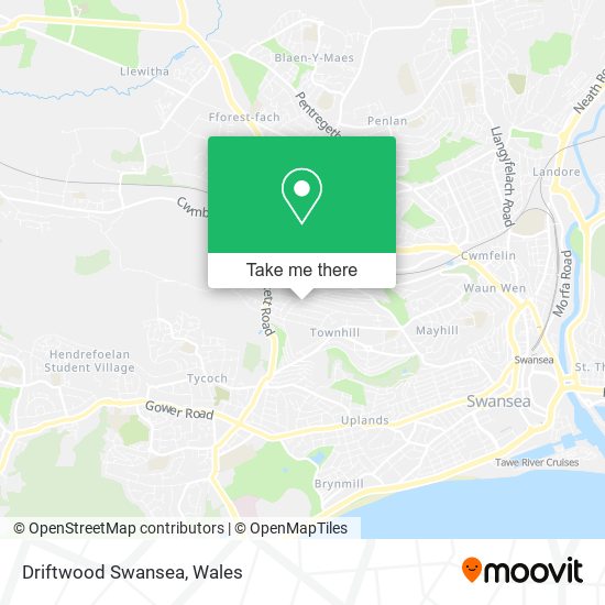 Driftwood Swansea map