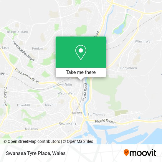 Swansea Tyre Place map