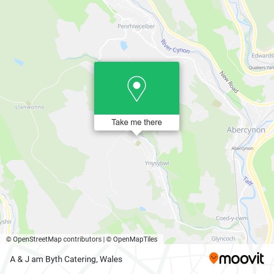 A & J am Byth Catering map