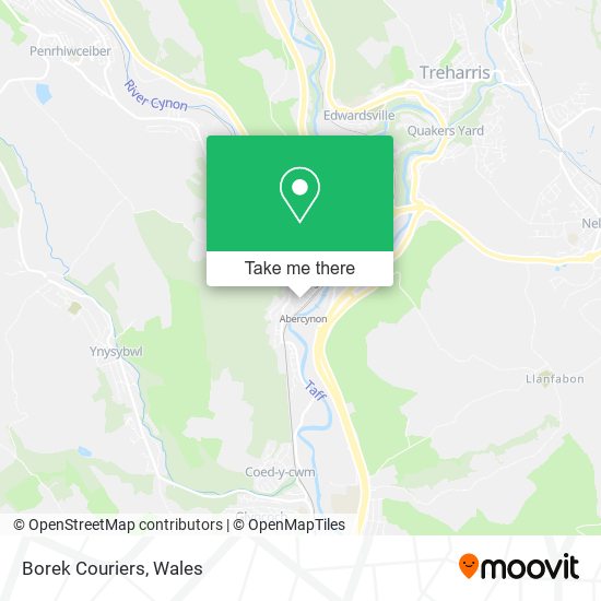 Borek Couriers map