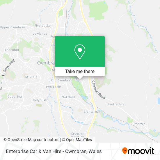 Enterprise Car & Van Hire - Cwmbran map