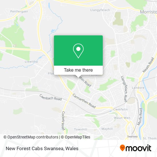 New Forest Cabs Swansea map