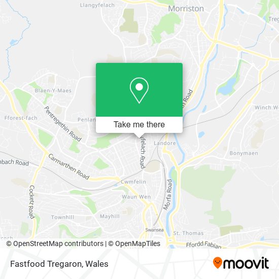 Fastfood Tregaron map