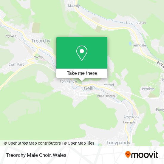 Treorchy Male Choir map