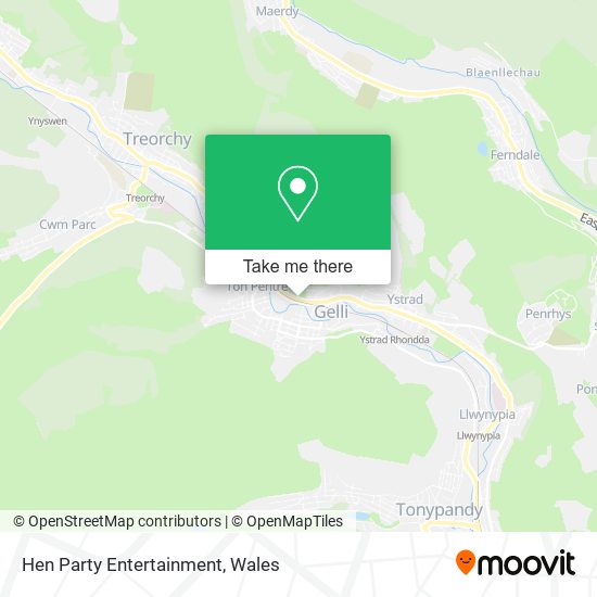 Hen Party Entertainment map