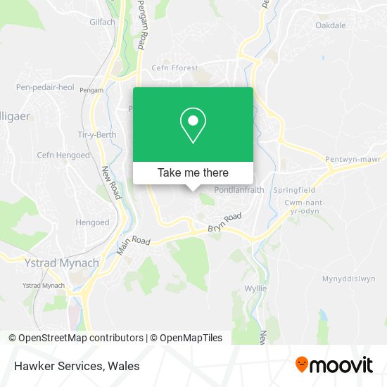 Hawker Services map