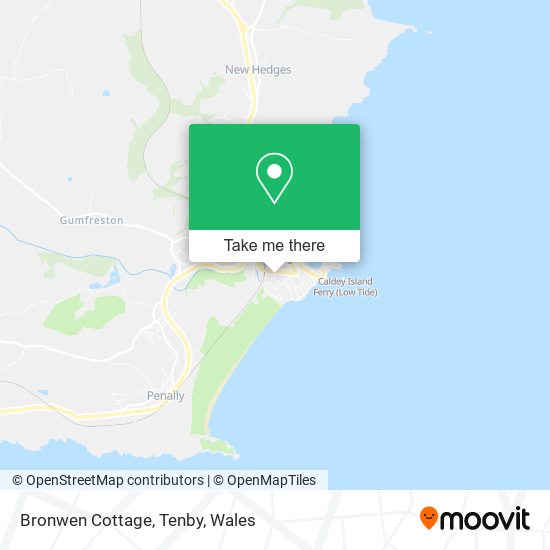 Bronwen Cottage, Tenby map