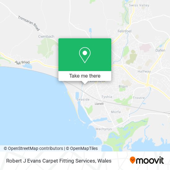 Robert J Evans Carpet Fitting Services map