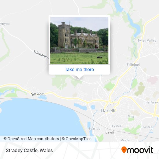 Stradey Castle map