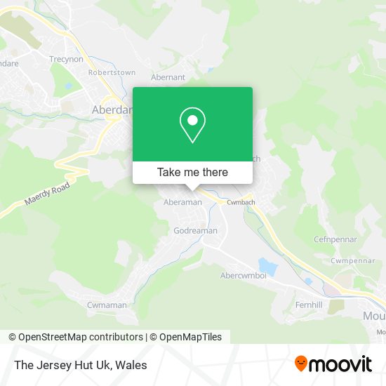 The Jersey Hut Uk map