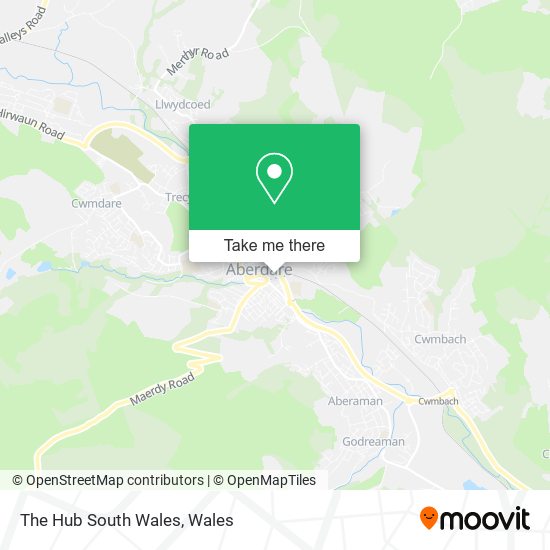 The Hub South Wales map
