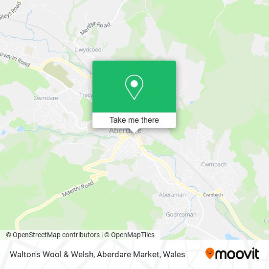 Walton's Wool & Welsh, Aberdare Market map