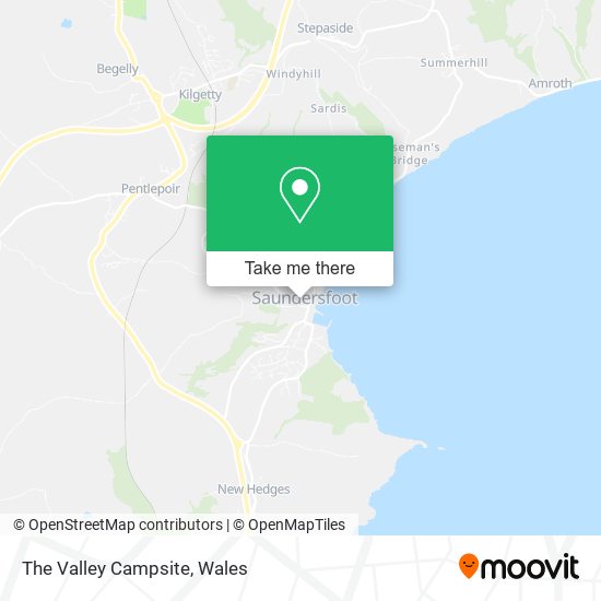 The Valley Campsite map