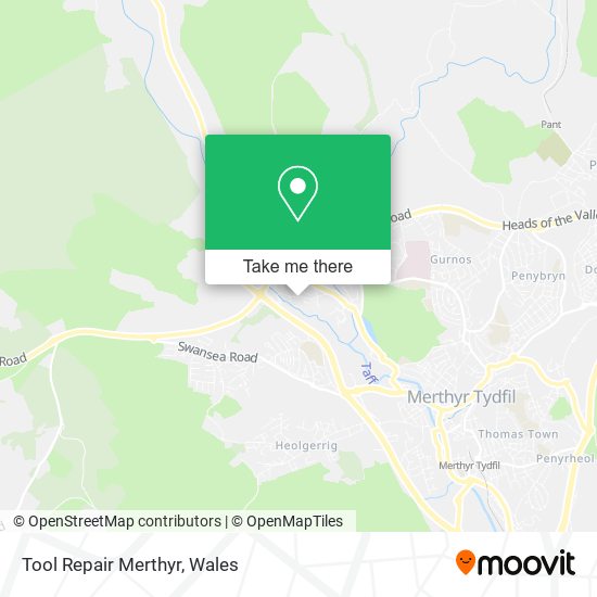 Tool Repair Merthyr map