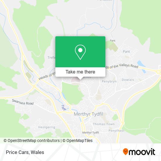 Price Cars map