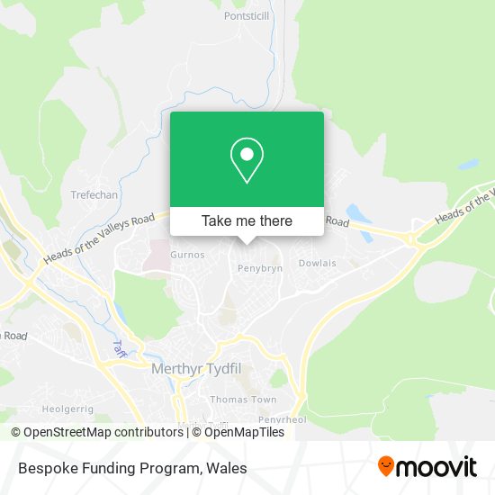 Bespoke Funding Program map