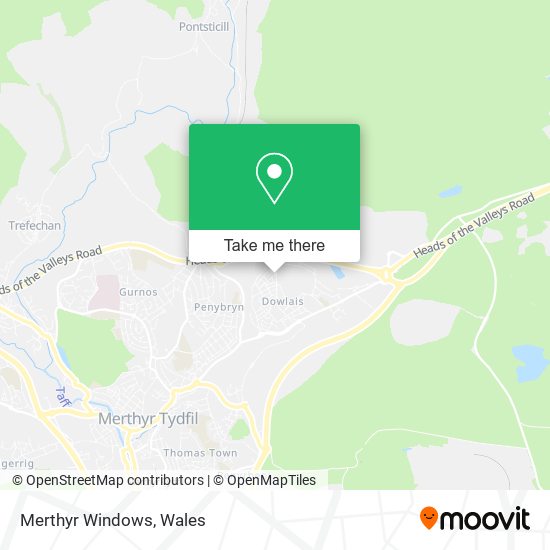 Merthyr Windows map