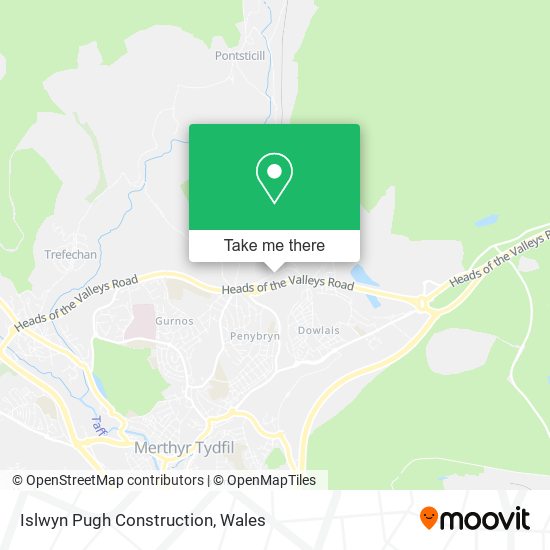 Islwyn Pugh Construction map