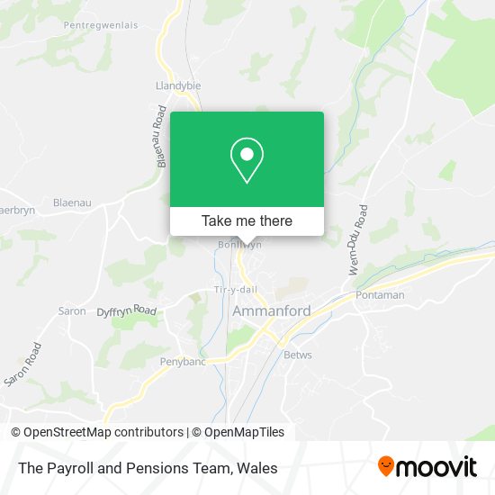 The Payroll and Pensions Team map