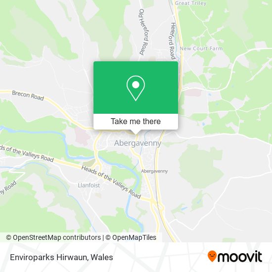 Enviroparks Hirwaun map