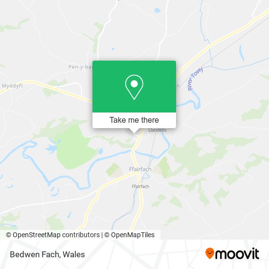 Bedwen Fach map