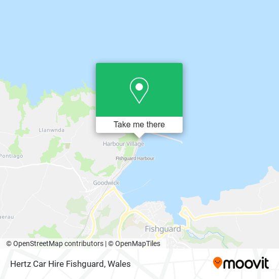 Hertz Car Hire Fishguard map