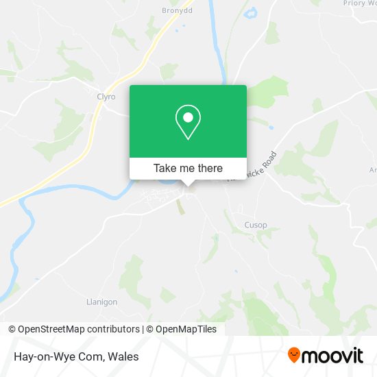 Hay-on-Wye Com map