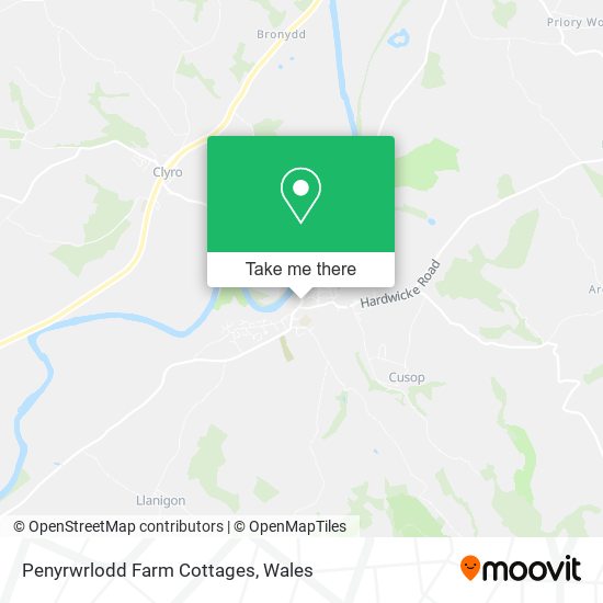 Penyrwrlodd Farm Cottages map