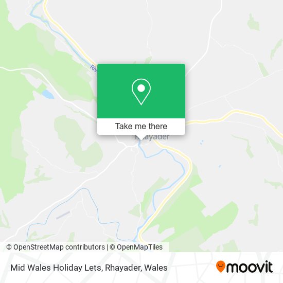 Mid Wales Holiday Lets, Rhayader map