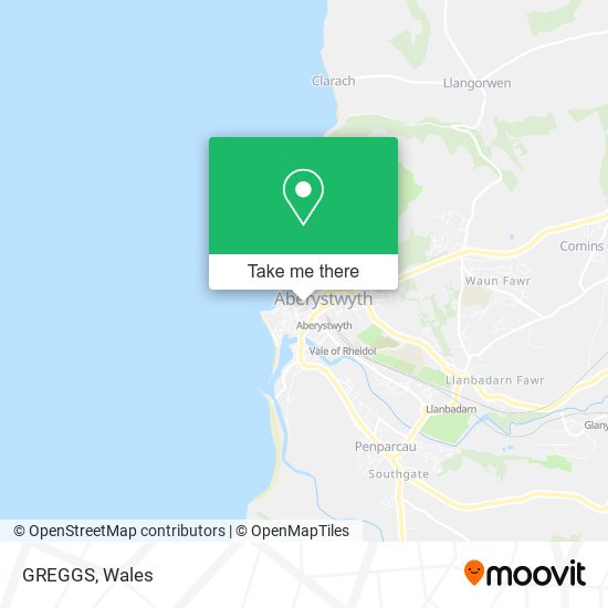 GREGGS map