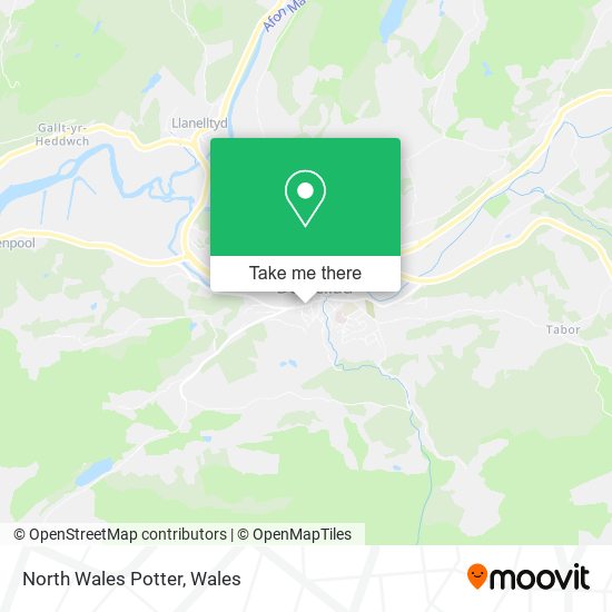 North Wales Potter map