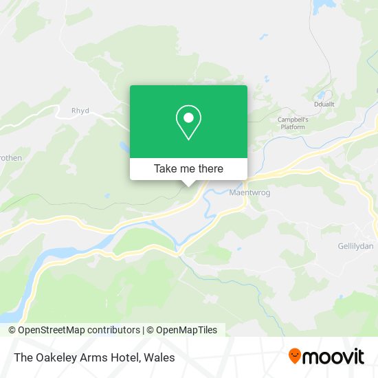 The Oakeley Arms Hotel map