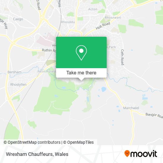 Wrexham Chauffeurs map
