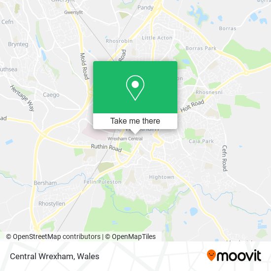 Central Wrexham map