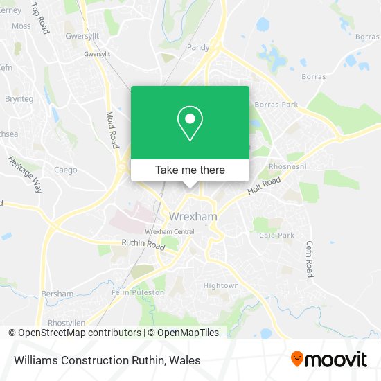 Williams Construction Ruthin map