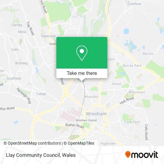 Llay Community Council map