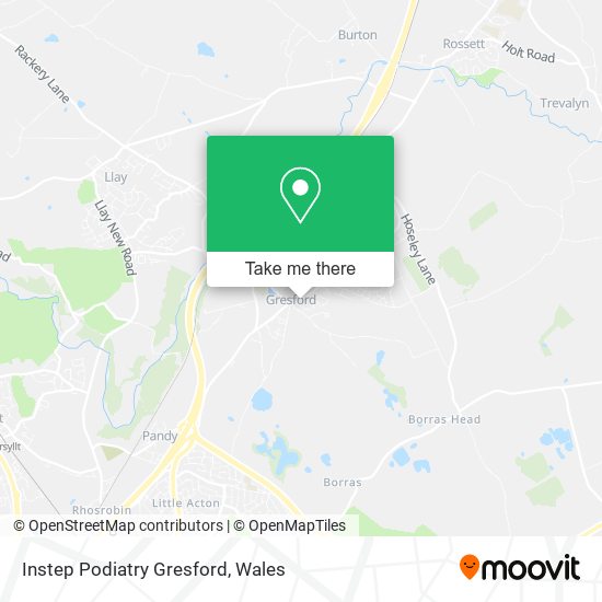 Instep Podiatry Gresford map