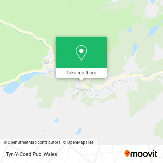 Tyn-Y-Coed Pub map