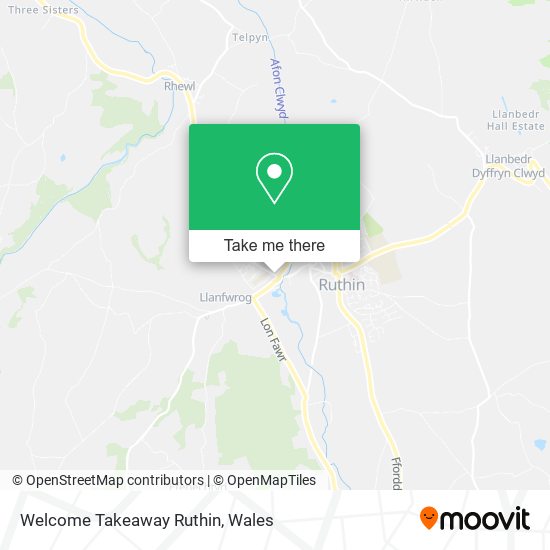 Welcome Takeaway Ruthin map