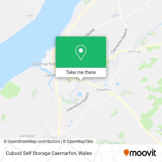 Cuboid Self Storage Caernarfon map