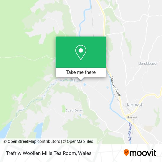 Trefriw Woollen Mills Tea Room map