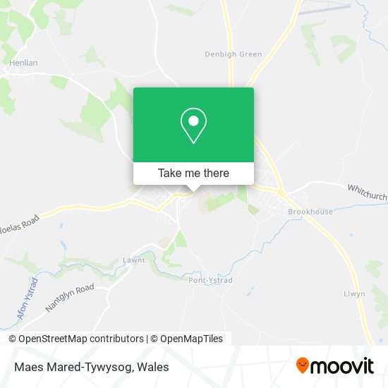 Maes Mared-Tywysog map