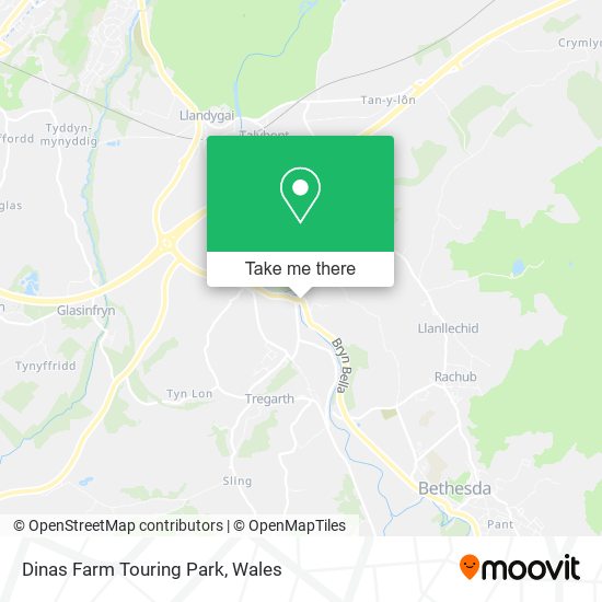 Dinas Farm Touring Park map