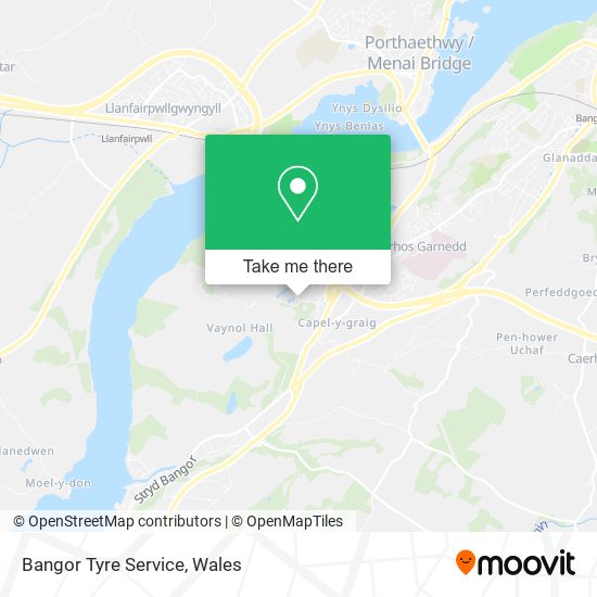 Bangor Tyre Service map