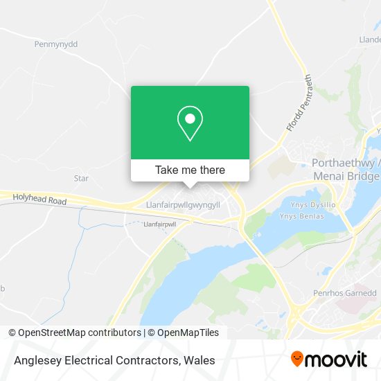 Anglesey Electrical Contractors map