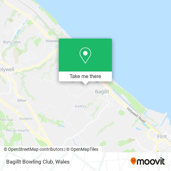 Bagillt Bowling Club map
