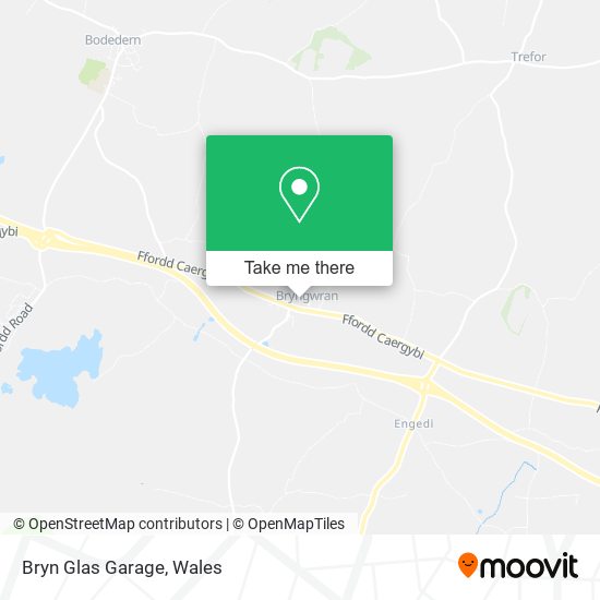 Bryn Glas Garage map