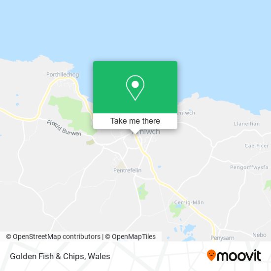 Golden Fish & Chips map