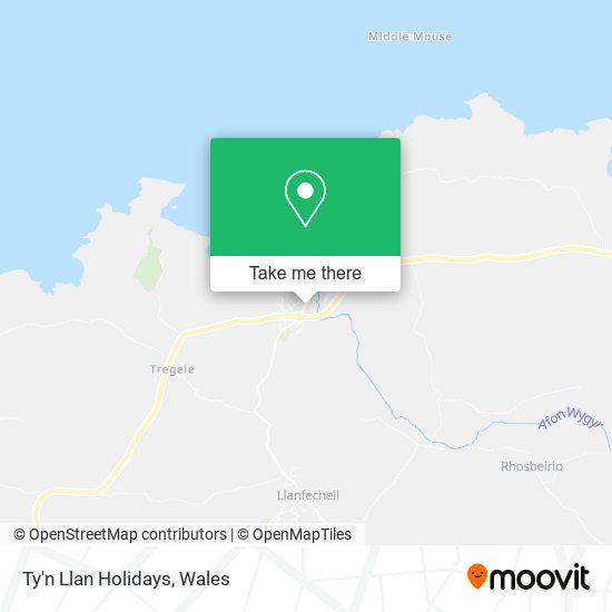 Ty'n Llan Holidays map